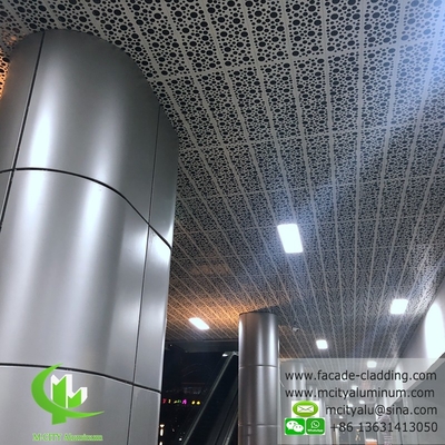 Painel de alumínio fluorocarbonato perforado para teto, parede de cortina, painel de alumínio para revestimento de fachada
