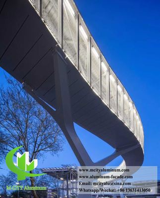 Malha de alumínio expandido para decoração de edifícios com 3mm de espessura