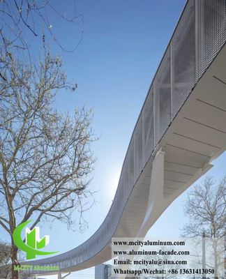 Malha de alumínio expandido para decoração de edifícios com 3mm de espessura