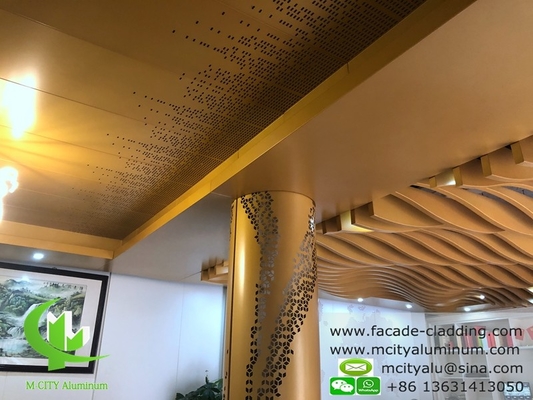 Tecto de alumínio exterior para revestimento de parede PVDF pintura PPG revestimento