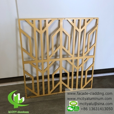 Cortar a laser decorativo Painel de alumínio para revestimento de fachadas de edifícios
