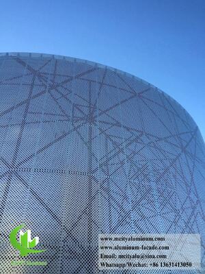 3003 Painel de fachada de liga de alumínio de alumínio fabricado sob medida para visão arquitetônica