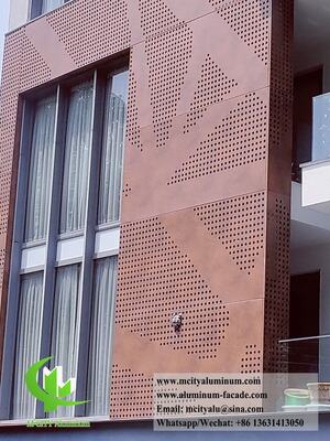 Painéis de Fachada Personalizados de Liga de Alumínio 3003 Perfurados