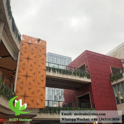 Ecrã de chapa de metal cortado a laser de fachada de alumínio arquitetônico