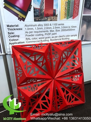 Painel de alumínio 3D arquitetônico para revestimento de fachada