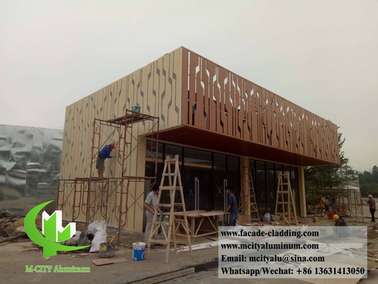 Painel de alumínio metálico para fachada de parede de cortina PPG de acabamento durável