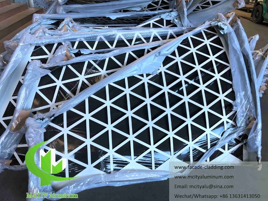 Painel de corte CNC metálico de alumínio, painel de fluorocarbonetos perfurado, parede cortina para revestimento de fachada