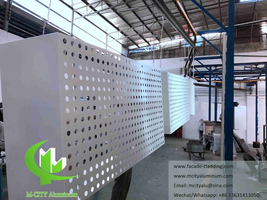 Painel de corte CNC metálico de alumínio, painel de fluorocarbonetos perfurado, parede cortina para revestimento de fachada