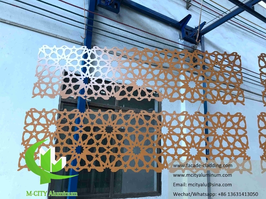 Exterior Arquitetura de fachada de alumínio cortada a laser para revestimento de parede