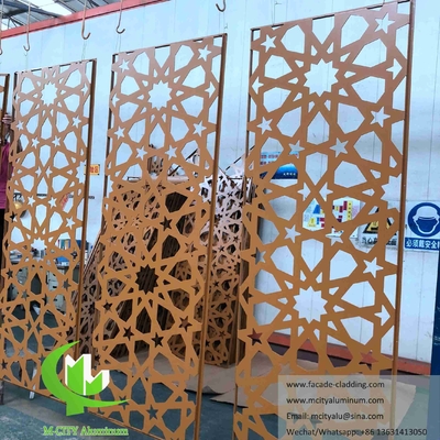 Ecrã de parede de metal Mesquita Mashrabiya folha de alumínio para revestimento de parede sistema de fachada