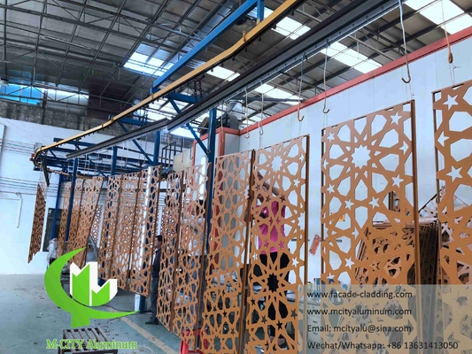 Ecrã de parede de metal Mesquita Mashrabiya folha de alumínio para revestimento de parede sistema de fachada