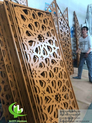 Decoração de tela de metal cortada a laser para fachada, vedação, decoração de corrimão Material de alumínio