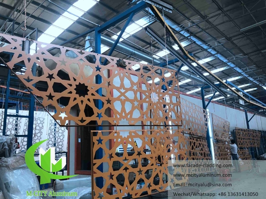 Decoração de tela de metal cortada a laser para fachada, vedação, decoração de corrimão Material de alumínio