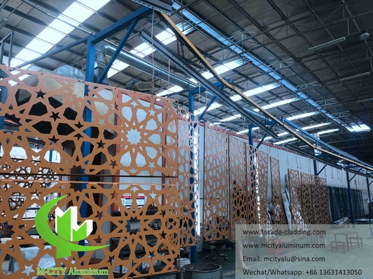 Painel de parede de alumínio exterior perforado, com cnc, para decoração de edifícios