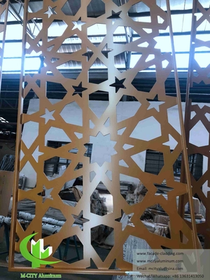 Façadas decorativas de corte a laser painéis de alumínio para mesquita muçulmana