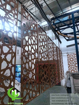 Façadas decorativas de corte a laser painéis de alumínio para mesquita muçulmana
