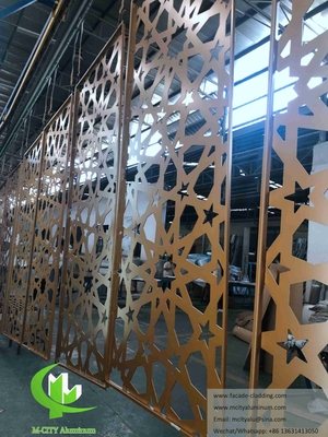 Laser de corte de painéis de tela de metal folha de alumínio mosque muçulmano fachada design