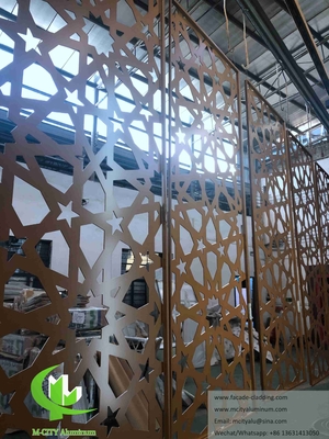 Façadas decorativas de corte a laser painéis de alumínio para mesquita muçulmana