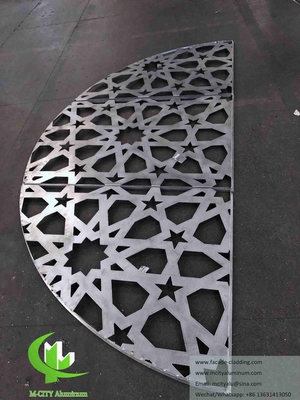 Laser de corte de painéis de tela de metal folha de alumínio mosque muçulmano fachada design