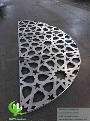 Laser de corte de painéis de tela de metal folha de alumínio mosque muçulmano fachada design