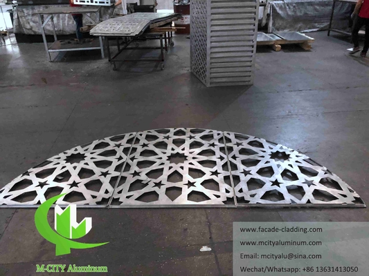 Folha de metal cortada a laser para revestimento de parede de fachada de alumínio arquitectónico