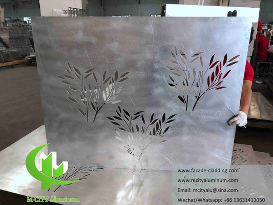 Folha de metal cortada a laser para revestimento de parede de fachada de alumínio arquitectónico