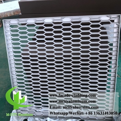 Painel de tela de alumínio de malha expandida para fachada exterior