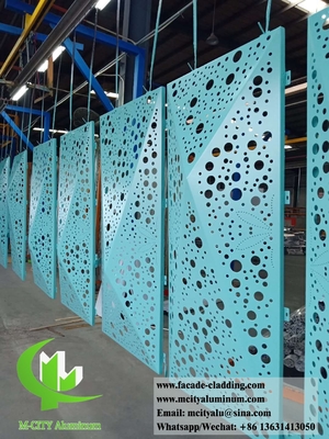 Design 3D Perforado Arquitetônica fachada de alumínio corte a laser para revestimento de parede de hotel