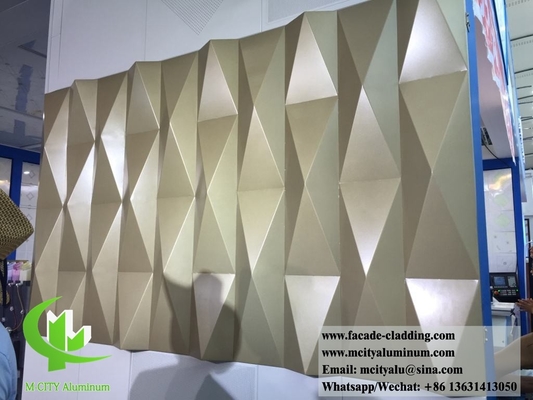 Painéis metálicos 3D folha de alumínio para revestimento de parede material de construção arquitetônico