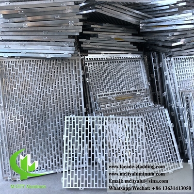 Parede cortina de painel de perfuração de fluorocarbonetos de alumínio para revestimento de fachadas