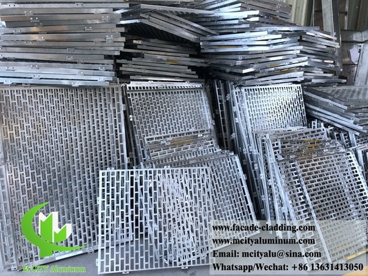 Parede cortina de painel de perfuração de fluorocarbonetos de alumínio para revestimento de fachadas