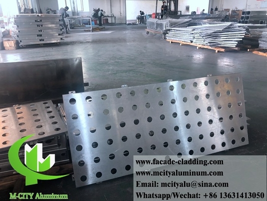Folha de metal perfurada CNC revestimento exterior de fachada de folha de alumínio de 3 mm dobrado