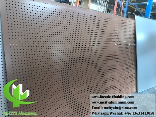 CNC Arquitetura de chapa perforada de alumínio exterior revestimento de fachada de chapa de alumínio 3 mm dobrado