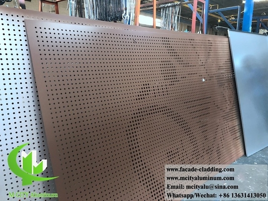 CNC Arquitetura de chapa perforada de alumínio exterior revestimento de fachada de chapa de alumínio 3 mm dobrado