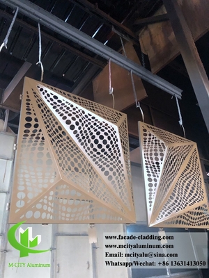 CNC Arquitetura de chapa perforada de alumínio exterior revestimento de fachada de chapa de alumínio 3 mm dobrado
