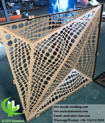 Painéis de alumínio dobrados em 3D para fachadas de edifícios