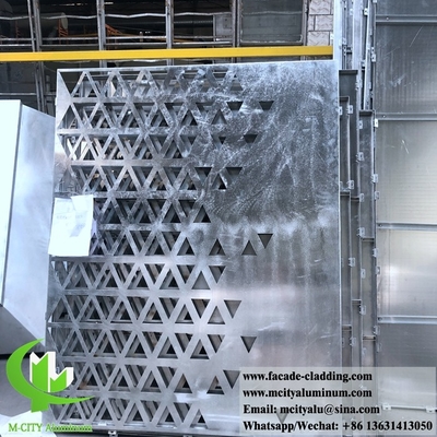 Painel de corte CNC de alumínio, painel de fluorocarbonetos perfurado, parede cortina para revestimento de fachada