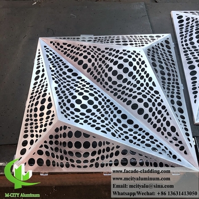 Painel de chapa perforada CNC revestimento exterior de fachada de chapa de alumínio para revestimento exterior de fachada
