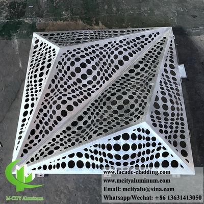 CNC Arquitetura de chapa perforada de alumínio exterior revestimento de fachada de chapa de alumínio 3 mm dobrado