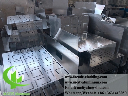 Painel de alumínio exterior para corte CNC de revestimento de parede revestido de pó branco