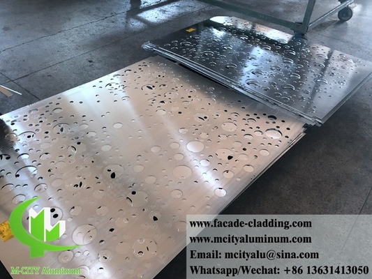 Painel de alumínio exterior para corte CNC de revestimento de parede revestido de pó branco