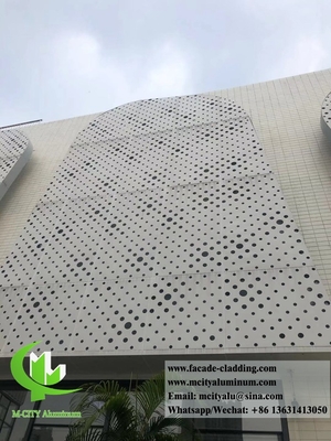 Parede cortina de painel perforado de chapa de alumínio para revestimento de fachada