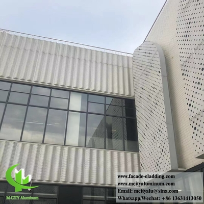 Revestimento de parede maciça de alumínio revestimento de fachada metálica resistente à ferrugem revestido em pó