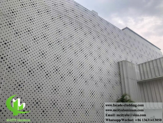 Parede cortina de painel perforado de chapa de alumínio para revestimento de fachada