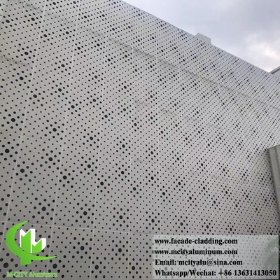 Parede cortina de painel perforado de chapa de alumínio para revestimento de fachada