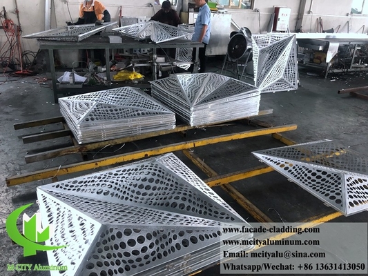 Painéis de alumínio maciço de chapa metálica decorativa para revestimento de parede
