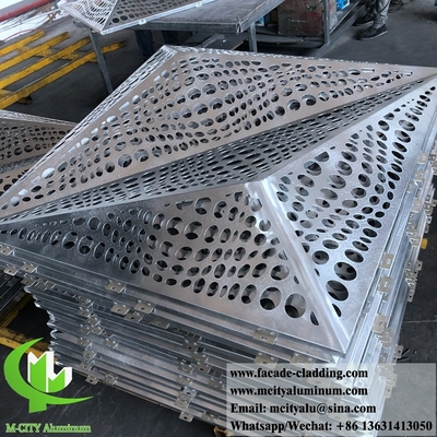 Painéis de alumínio de forma 3D para fachada de hotel folha de metal personalizada fabricante da China
