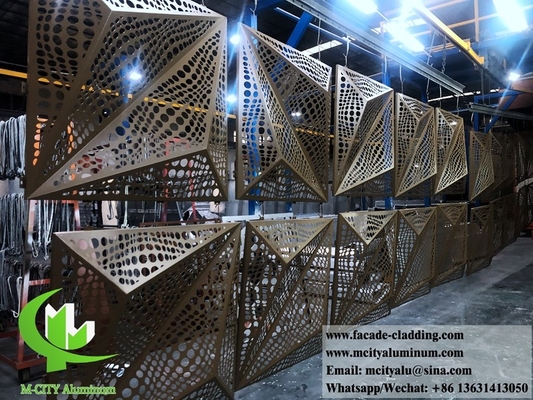 Painéis de alumínio de forma 3D para fachada de hotel folha de metal personalizada fabricante da China