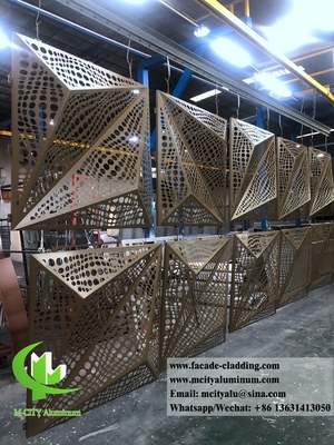 Painéis de alumínio dobrados em 3D para fachadas de edifícios