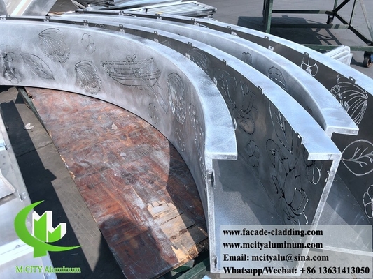 Painéis decorativos de alumínio esculpidos CNC para uso exterior de fachadas revestidas de parede arquitetônica